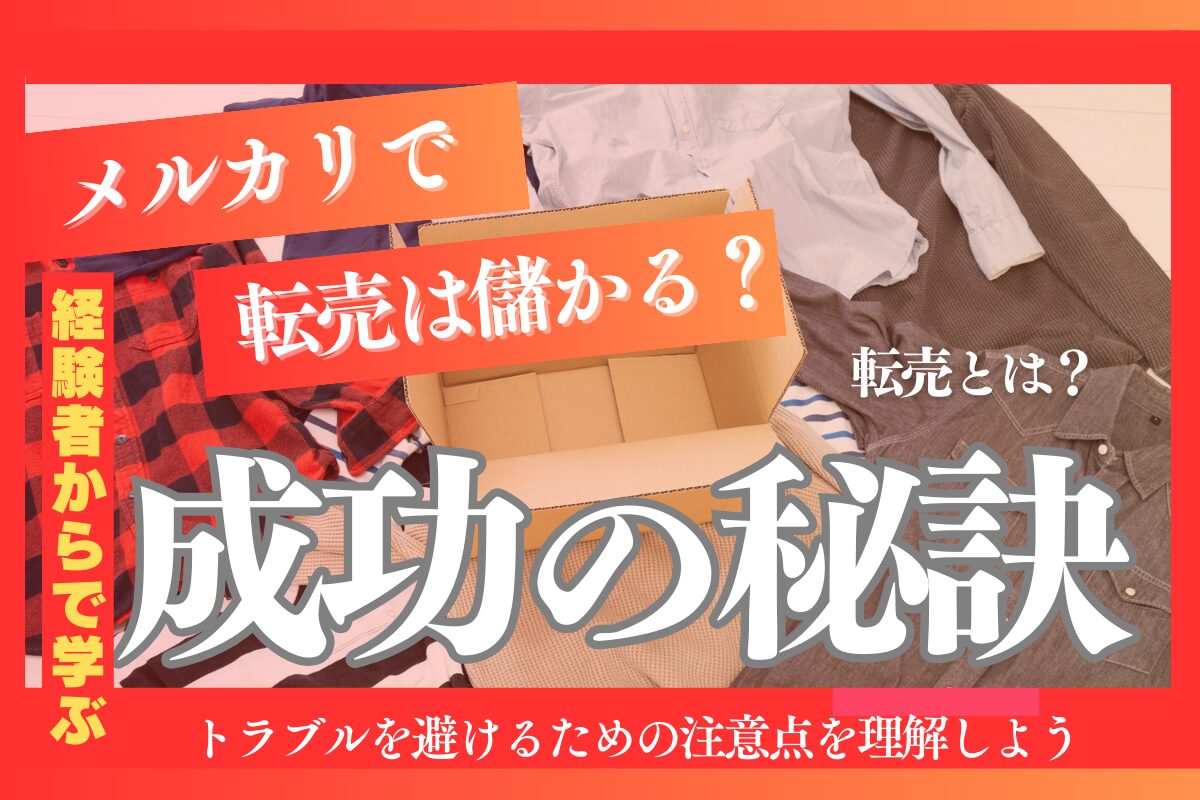 メルカリで転売は儲かる？成功の秘訣